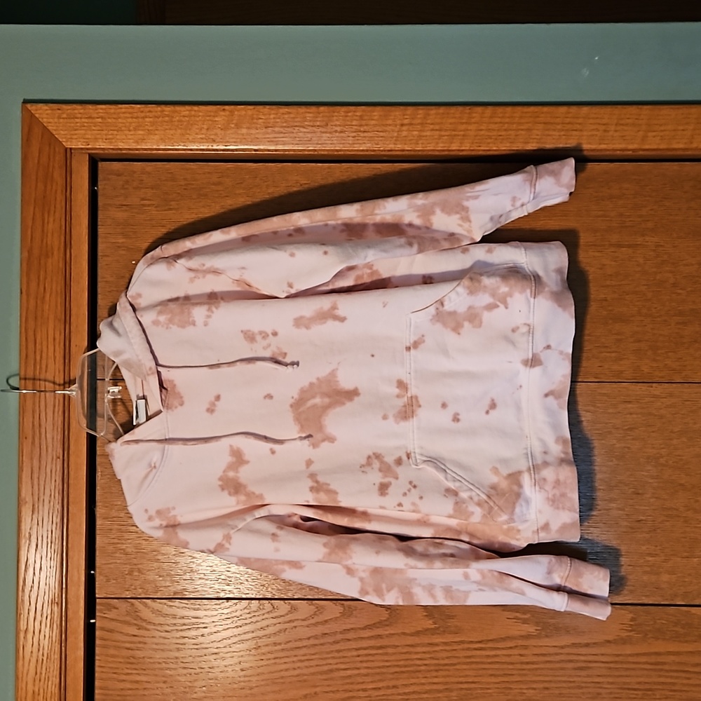 Delta Fleece tie dye pink hoodieM